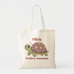 Tote Bag Tortue pastel mignonne "Tortue-ment génial"