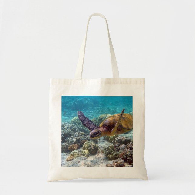 Tote Bag Tortue verte (Devant)