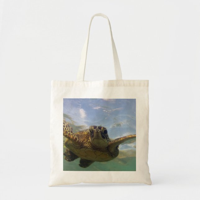 Tote Bag Tortue verte d'Hawaii (Devant)