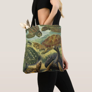 Tote Bag Tortues terrestres et tortues marines vintage par