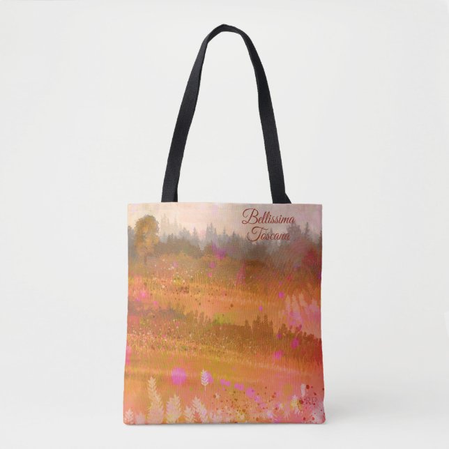 Tote Bag *~* Toscane Bellissima Toscana Langue italienne (Devant)