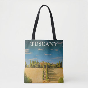 Tote Bag Toscane vintage, Italie Illustration