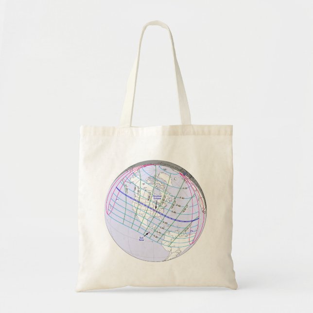 Tote Bag Total Solaire Eclipse 2017 Global Path (Devant)