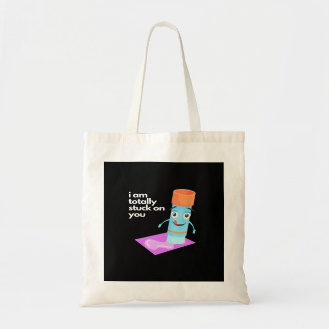 Tote Bag Totally Stuck On You Bold Romantic Style  (Devant)