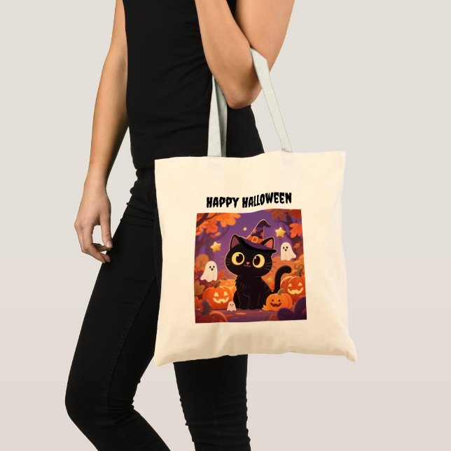 Tote Bag Tote Happy Halloween (Devant (produit))