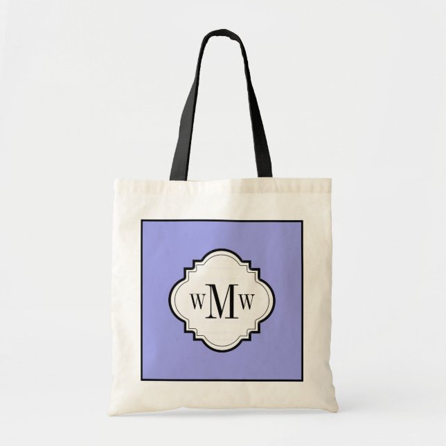 TOTE BAG TOTE_PERIWINKLE/WHITE/BLACK CHIC (Devant)