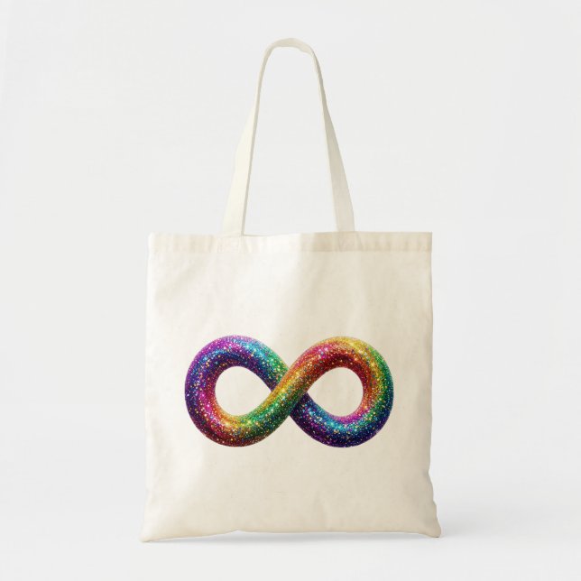 Tote Bag tote, signe de l'infini, autisme (Devant)