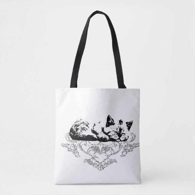 Tote Bag Tote with cat (Devant)