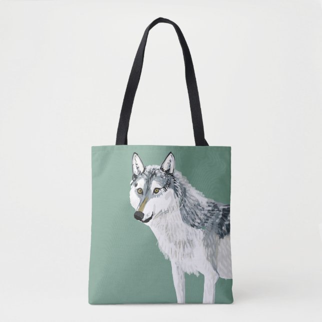 Tote Bag Totem Alberta Wolf (Devant)