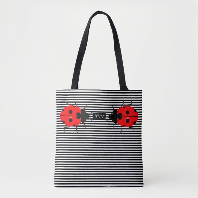 Tote Bag Totes à impression de coccinelles mignonnes partou (Devant)