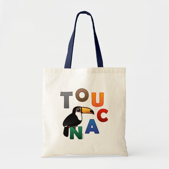 Tote Bag Toucan coloré (Devant)