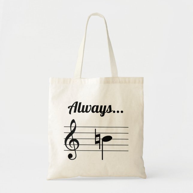 Tote Bag Toujours B Musical Naturel Pun Drôle (Devant)