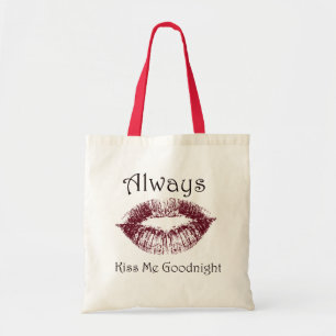 Tote Bag Toujours embrasse-moi bonne nuit lèvres