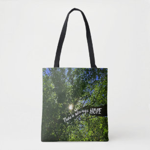 Tote Bag Toujours espérer la lumière du soleil à travers le