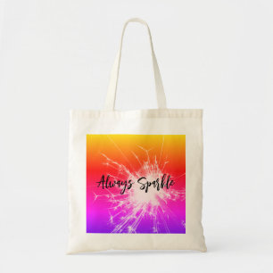 Tote Bag toujours pétillant rose violet orange motiver