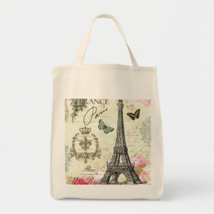 Tote Bag Tour Eiffel français vintage moderne