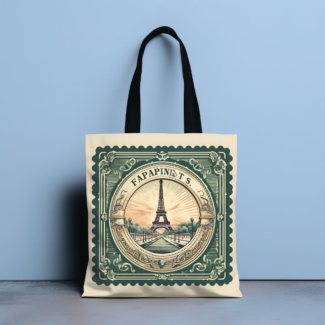 Tote Bag Tour Eiffel France Paris France Vert (Créateur téléchargé)