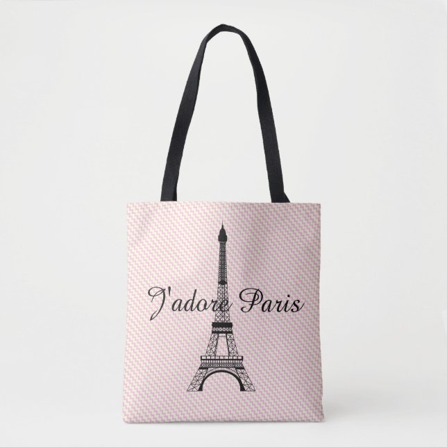 Tote Bag Tour Eiffel J'adore Paris (Devant)