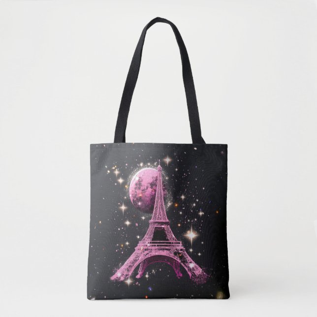 Tote Bag Tour Eiffel Nuit Lune           (Devant)