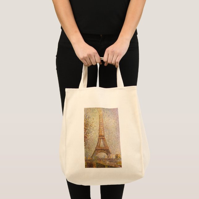 Tote Bag Tour Eiffel par Georges Seurat, Art Vintage (Devant (produit))