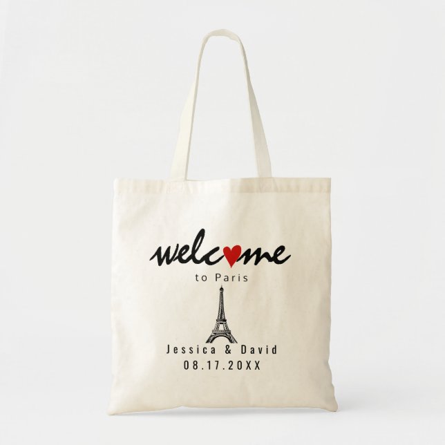 Tote Bag Tour Eiffel Paris destination mariage (Devant)