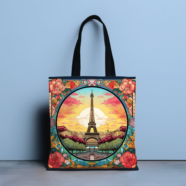 Tote Bag Tour Eiffel Paris Paris Floral (Créateur téléchargé)