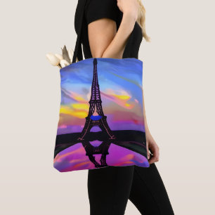 Tote Bag Tour Eiffel Pittoresque Au Coucher Du Soleil
