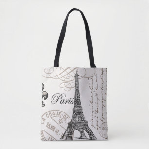 TOTE BAG TOUR EIFFEL VINTAGE MODERNE