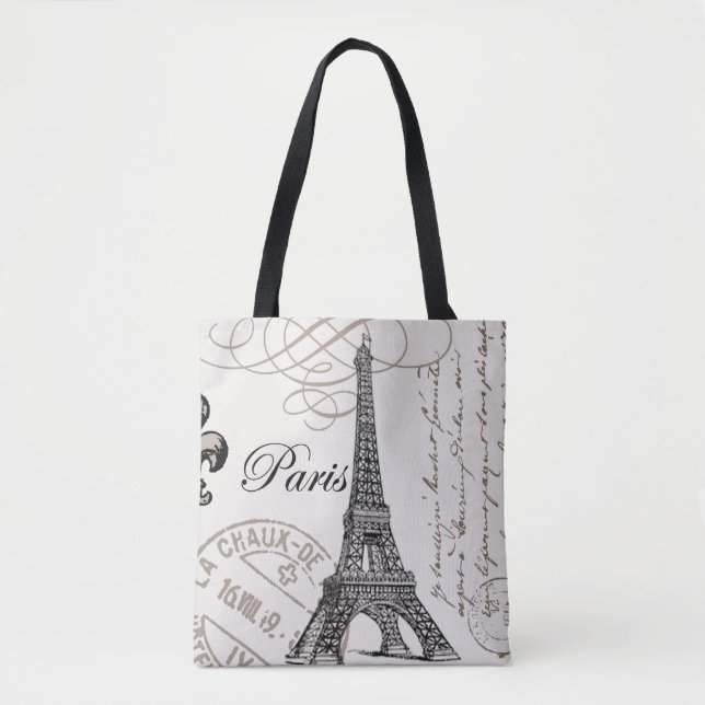 TOTE BAG TOUR EIFFEL VINTAGE MODERNE (Devant)