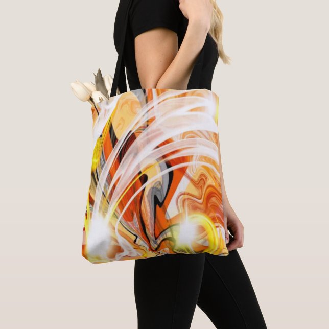 Tote Bag Tourbillon Sombre Doré (De près)