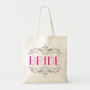 Tote Bag Tourbillons roses chauds et délicats Mariage fourr