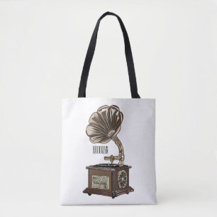 Tote Bag Tourne-disque dessin animé