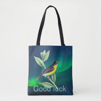 Tote Bag Tourne moderne bonne chance vert
