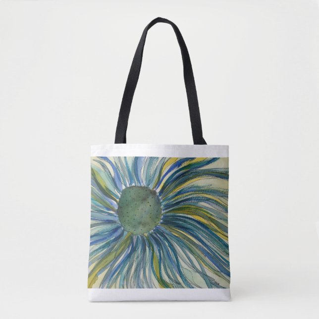Tote Bag Tournesol en bleu (Devant)