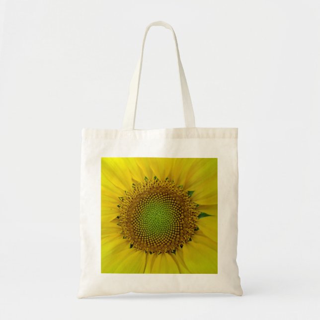 Tote Bag Tournesol et graines, Spirale, Ratio doré (Devant)