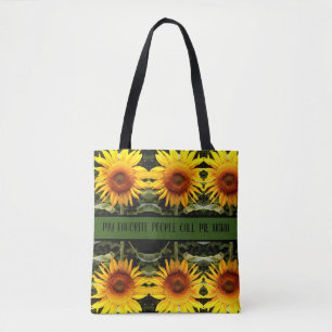 Tote Bag Tournesol géant, fleurs jaunes motif