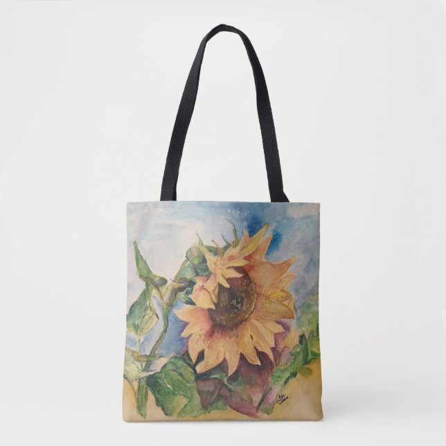 Tote Bag Tournesol Tout-Sur-Impression Épaule Fourre-tout (Devant)