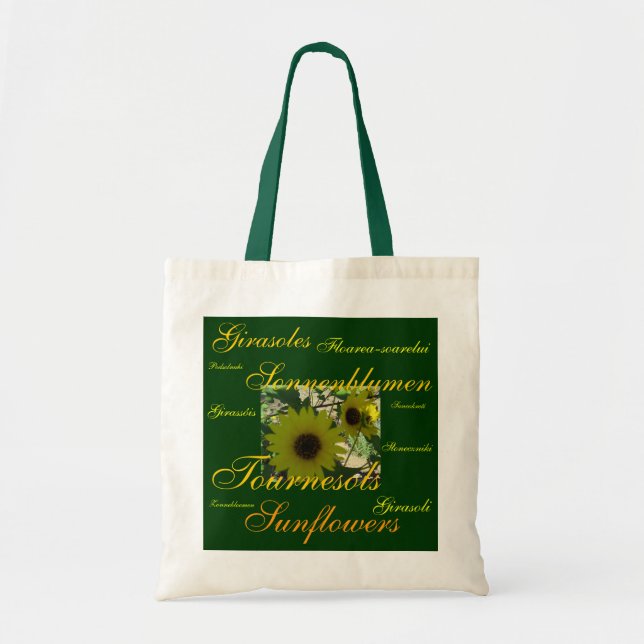 Tote Bag "Tournesols" dans beaucoup de langues (Devant)