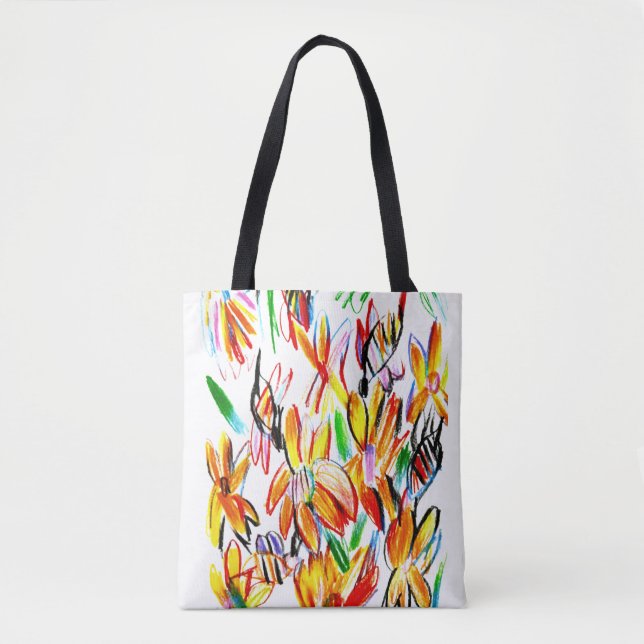 Tote Bag Tournesols et abeilles  (Devant)