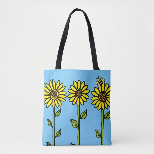Tote Bag Tournesols et Bourdon (Devant)