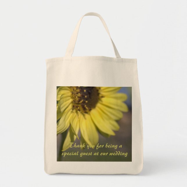 Tote Bag Tournesols jaunes merci (Devant)