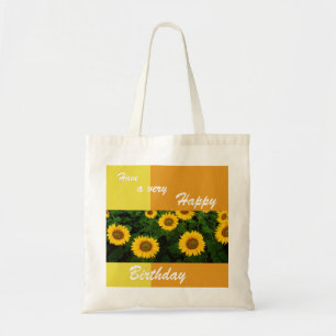 Tote Bag Tournesols - Joyeux budget d'anniversaire Fourre-t