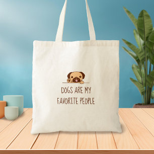 Tote Bag Tournez le chien de Carlin mignon au-dessus de la 