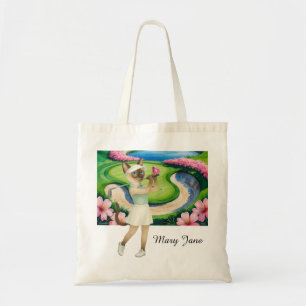 Tote Bag Tournoi féminin de golf pour Amoureux de les chats