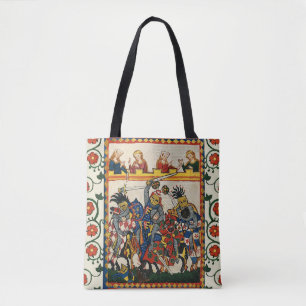 TOTE BAG TOURNOI MÉDIÉVAL, CHEVALIERS DE COMBAT,