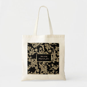 Tote Bag Tournures scintillantes dorées élégantes