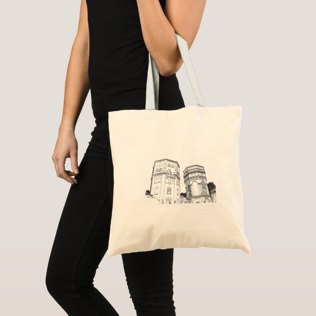 Tote Bag Tours d'eau de Grodno en Biélorussie (Devant (produit))