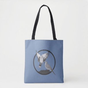 Tote Bag Tourterelles en deuil - Série des cercles de la fa