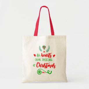 Tote Bag Tous Les Coeurs Se Réunissent Lors Des Fêtes De No