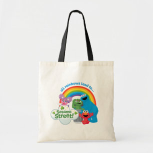 Tote Bag Tous les Rainbows mènent à Sesame Street